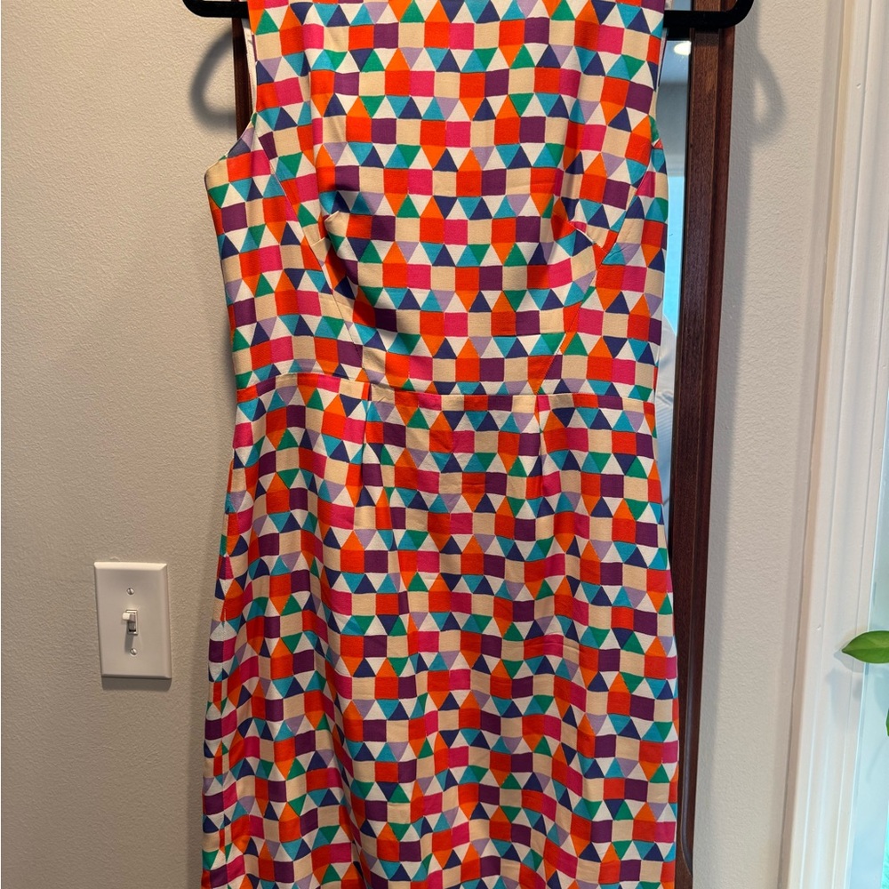 Kate Spade Multicolor Geometric Sleeveless Dress